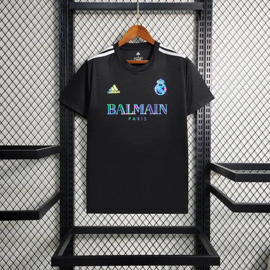Real Madrid Fußballtrikot Balmain Schwarz 2023 2024