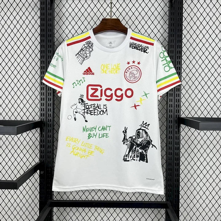 Ajax Amsterdam Bob Marley football jersey 2025 2026
