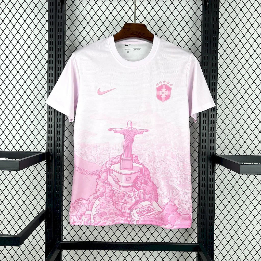 Brasilien Trikot Konzept Pink & Weiß 2025-26