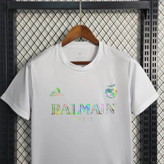 Real Madrid Fußballtrikot Balmain weiß 2023 2024