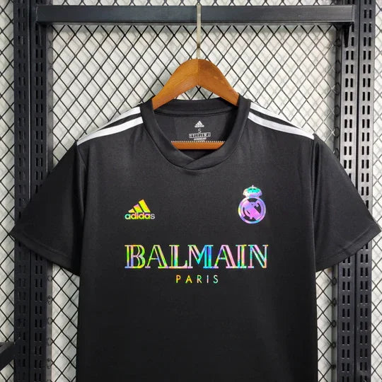 Real Madrid Fußballtrikot Balmain Schwarz 2023 2024