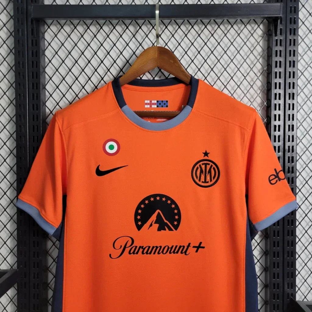 Inter Milan Football Third Orange Jersey 2023 2024