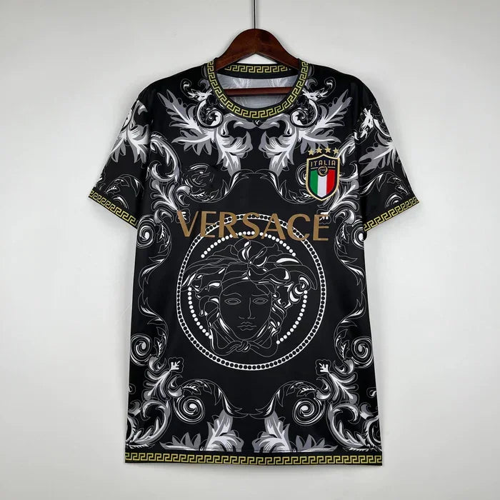 Italien Trikot Saison 2023-2024 Versace Kollaboration schwarz