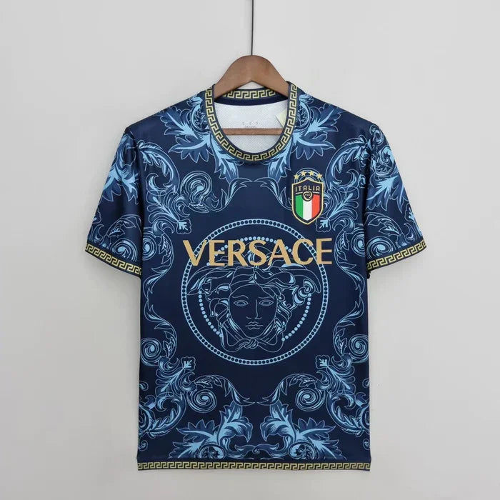Trikot Italien Saison 2023-2024 Konzept Blau und Gold
