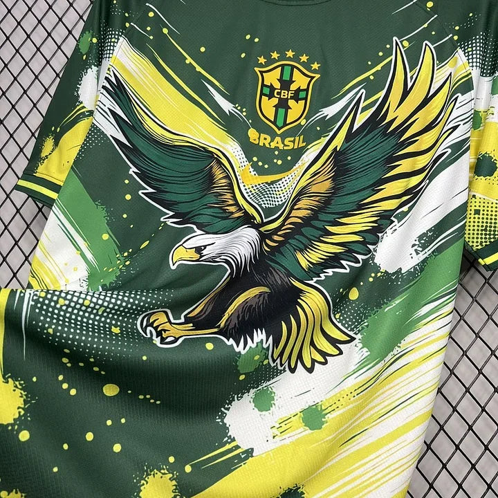 Trikot Brasilien Konzept Grün Gelb Adler 2024-25