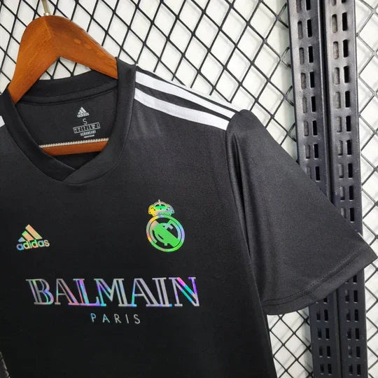 Real Madrid Fußballtrikot Balmain Schwarz 2023 2024