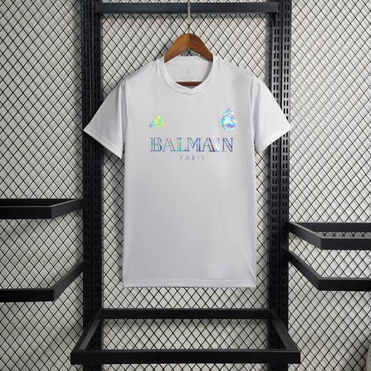 Real Madrid Fußballtrikot Balmain weiß 2023 2024