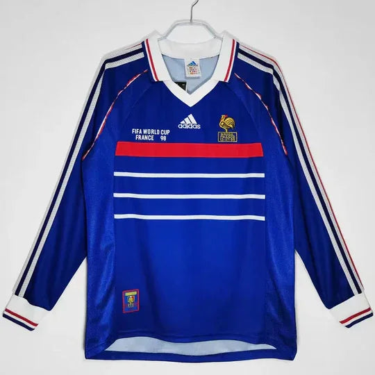 Retro-Trikot der französischen Nationalmannschaft 1998, langärmlig